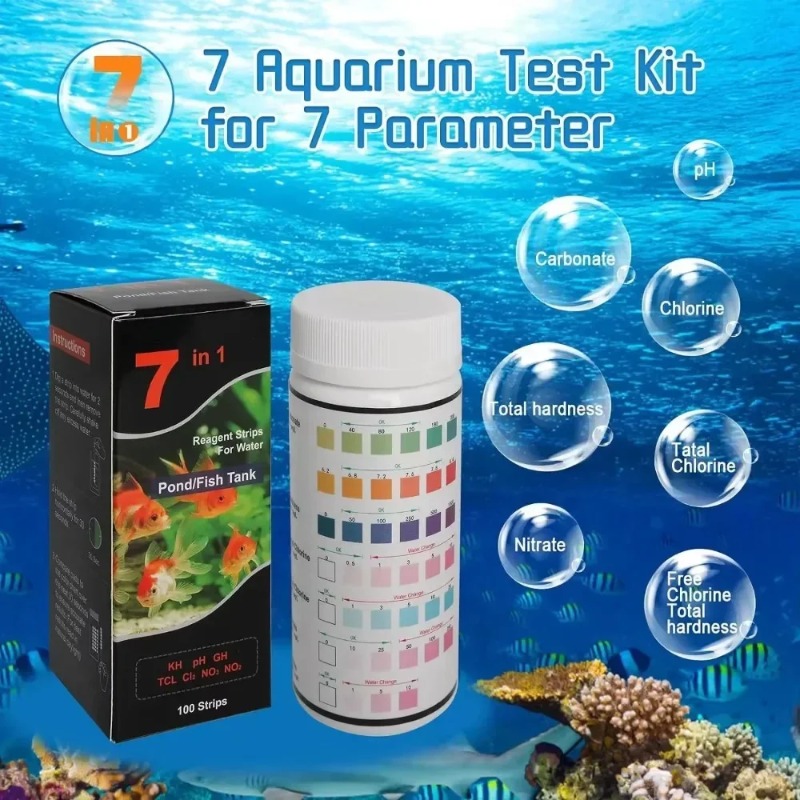 Planted Aquarium Test Kit - แผ่นทดสอบคุณภาพน้ำในตู้ปลา ชุดทดสอบค่า pH สำหรับตู้ปลา น้ำจืด สระว่ายน้ำ