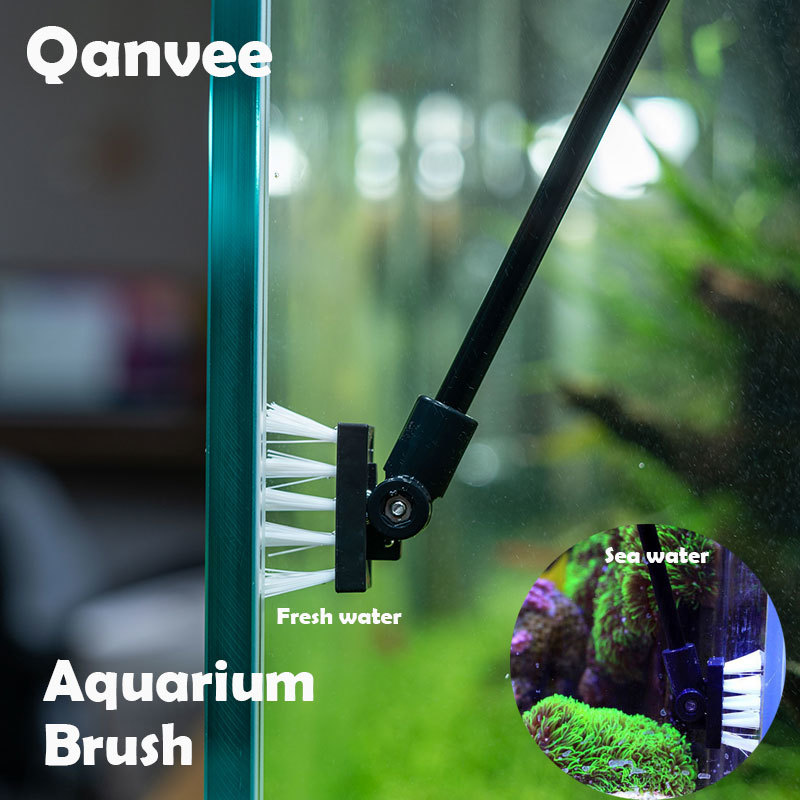 Planted Aquarium Freshwater - ตกปลาแปรงทําความสะอาดถังน้ําทะเลสดเครื่องมือทําความสะอาดกุ้งน้ําเค็ม Aquarium อุปกรณ์เสริมทําความสะอาดถังซักผ้า