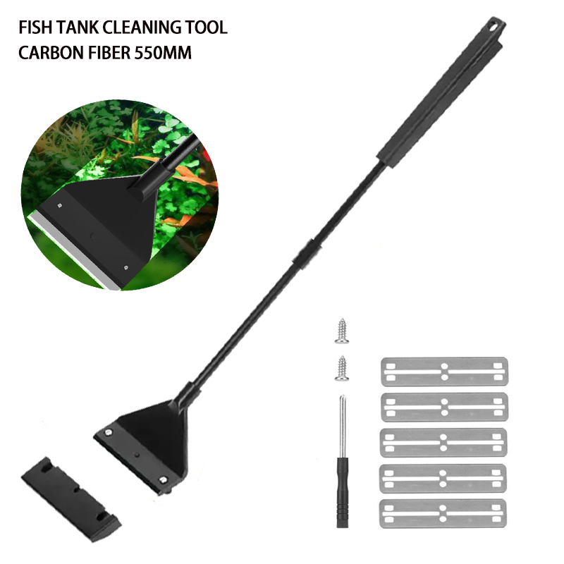 Planted Aquarium Maintenance Kit - เครื่องมือทำความสะอาดตู้ปลา ที่ขูดคราบตะไคร่แบบสองด้านสำหรับตู้ปลาและกระจก อุปกรณ์ทำความสะอาดบ้าน