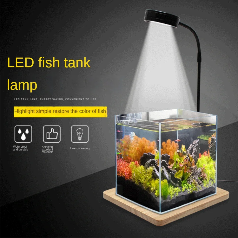 Planted Aquarium For Betta - LED Aquarium Grow Light พร้อมกระดานไม้ไผ่,เหมาะกับ Aquarium