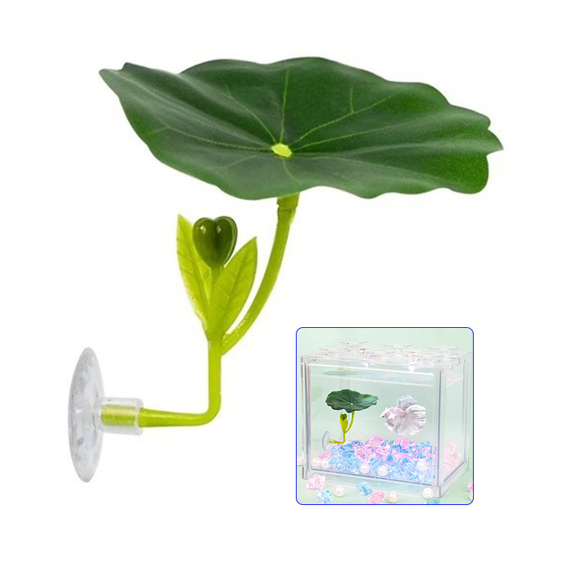 Planted Aquarium For Betta - เปลญวนใบไม้สีเขียว 1 ชิ้น สำหรับปลาเบต้า ลดความเครียด ตกแต่งตู้ปลาได้อย่างปลอดภัย