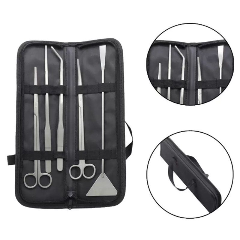 Planted Aquarium Maintenance Kit - ชุดเครื่องมือทำความสะอาดตู้ปลา กรรไกรตัดแต่งกิ่งไม้น้ำ แหนบ ที่ตัดแต่งหญ้าในตู้ปลา อุปกรณ์ตู้ปลาสแตนเลส อุปกรณ์เสริมตู้ปลา