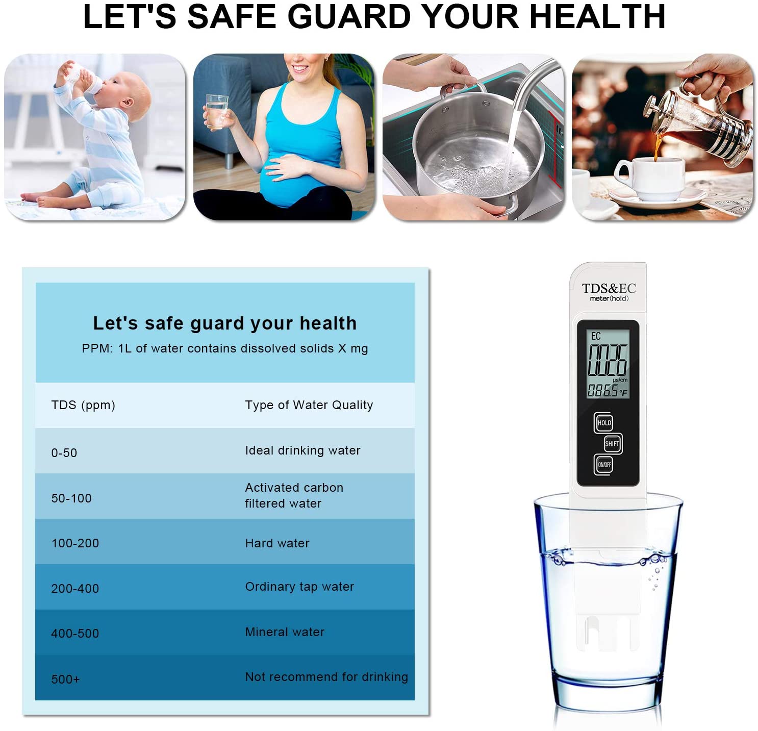 ดิจิตอล PH /TDS/ EC Meter เครื - Planted Aquarium Test Kit บทวิจารณ์และราคา