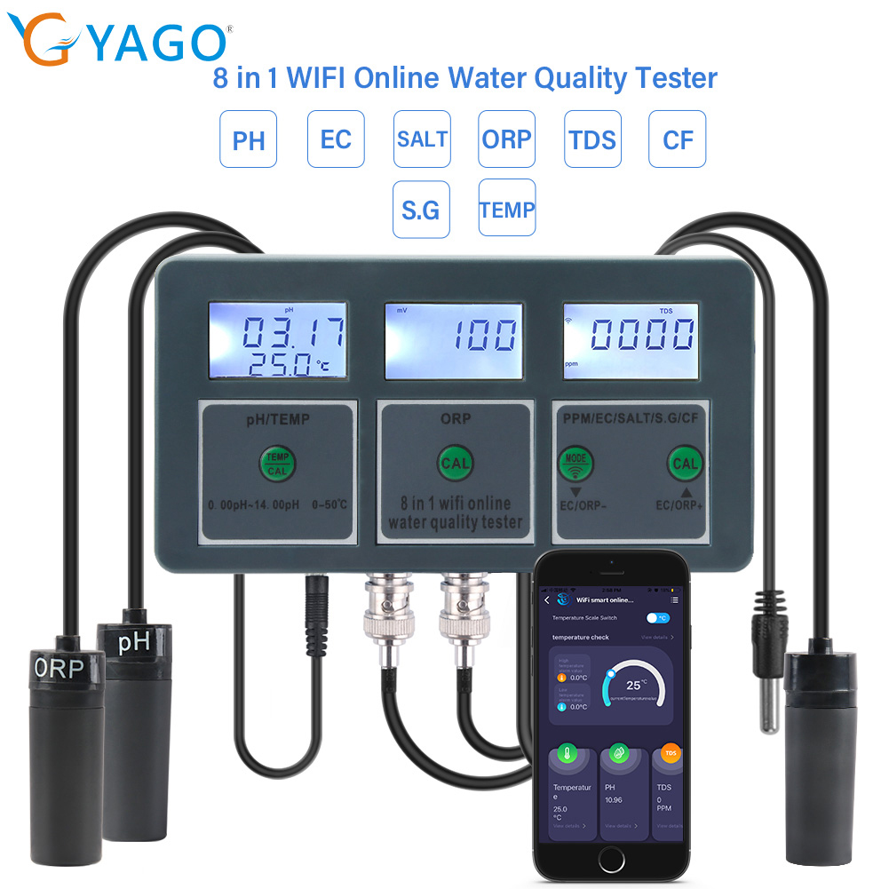 YAGO 8 in 1 WiFi เครื่องทดสอบค - Planted Aquarium Test Kit บทวิจารณ์และราคา