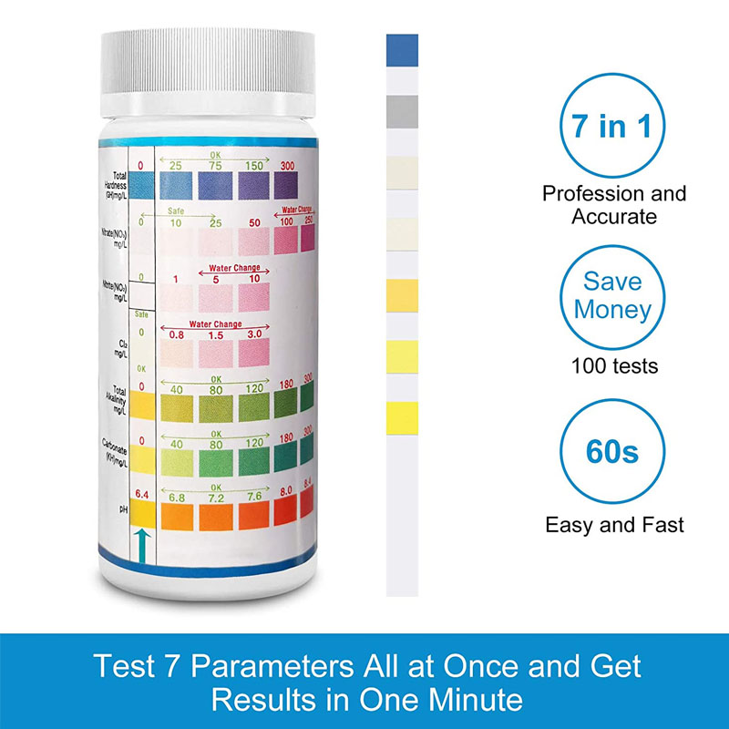 7-IN-1 Aquarium Test Strips 10 - Planted Aquarium Test Kit บทวิจารณ์และราคา