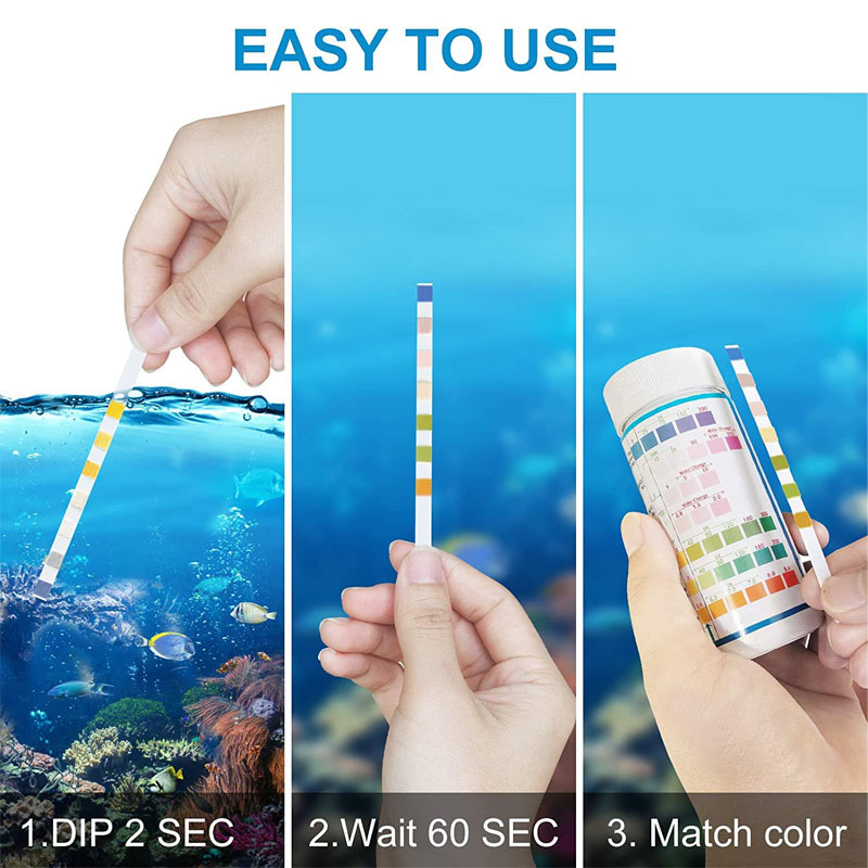 7-IN-1 Aquarium Test Strips 10 - Planted Aquarium Test Kit บทวิจารณ์และราคา