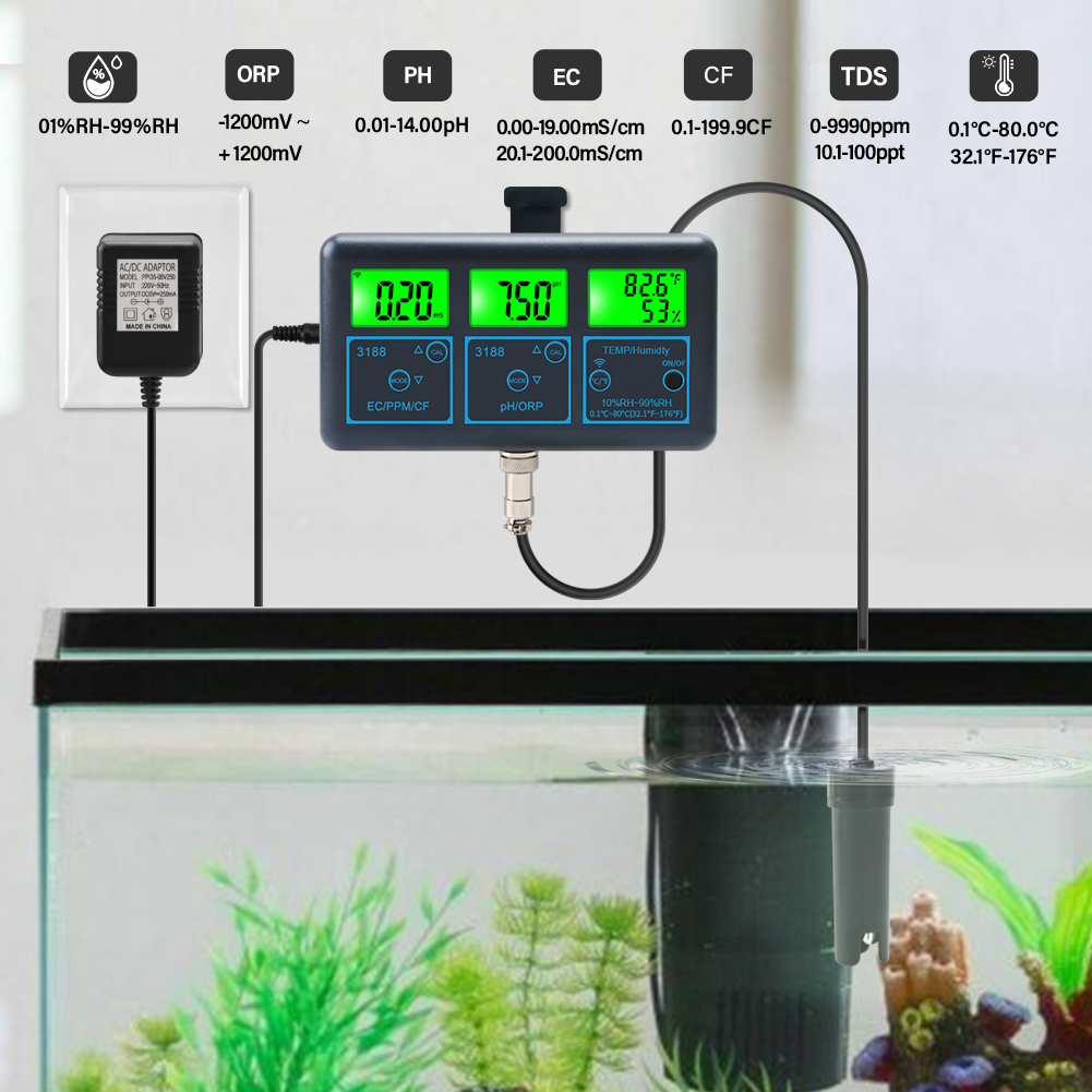 WiFi PH Meter Temp TDS (Ppm) E - Planted Aquarium Test Kit บทวิจารณ์และราคา