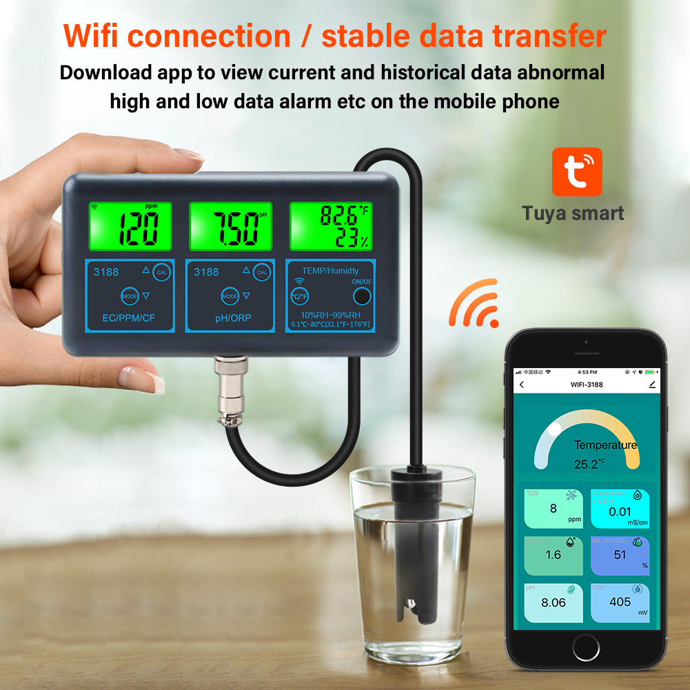 WiFi PH Meter Temp TDS (Ppm) E - Planted Aquarium Test Kit บทวิจารณ์และราคา