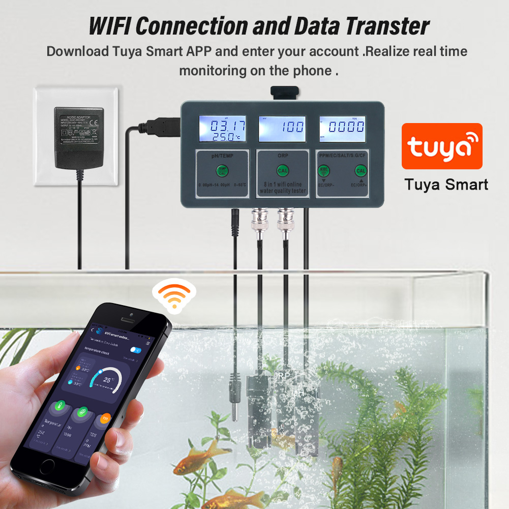 Yieryi WiFi Tuya Smart PH ORP  - Planted Aquarium Test Kit บทวิจารณ์และราคา